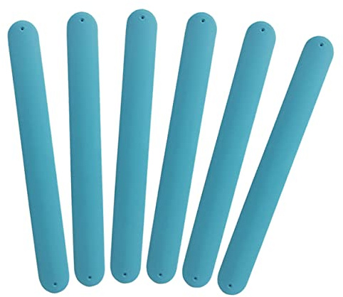 GALPADA 6 pezzi Braccialetti Slap in Silicone Leggeri e Resistenti per Adulti Bracciali da Dipingere e Personalizzare per Feste e Attività Creative
