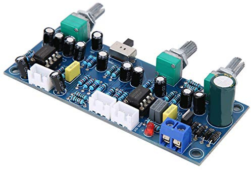 Aramox Preamp Board Low Pass Filter with Adjustable Bass for Subwoofer 2.1 Channel Hi Fi Circuit Audio Component DC 12-30V AC 9-20V