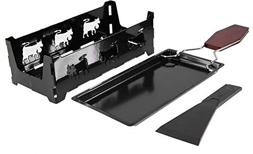 YuXinCat Padella antiaderente per raclette con manico in legno, per una perfetta fusione e grigliatura