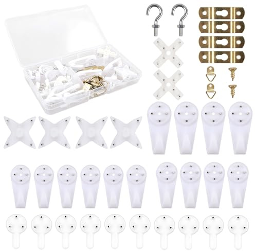 MINGBOLIN Picture Hooks for Hard Walls,Picture Hanging Kit Picture Hanging Hooks Picture Hooks Non-Trace Wall Hooks with Nails Frame Hanger Hook