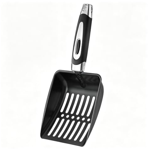 Aschesieb Hohler Kaminaschenschaufel Metallkohleschaufel 25,2 x 10,8 cm Kamin-Asche-Siebschaufel Für Kamin und Außen-Feuerasche-Reinigung und Wartung (Schwarz)