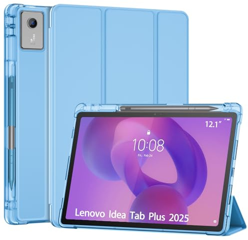 ProCase Funda para Lenovo Idea Tab Plus 12.1 Pulgadas 2025, Carcasa Protectora Delgada Smart Case Soporte Plegable Cubierta Rígida para Tableta Idea Tab Plus 12.1 Suspensión/Activación Auto –Azul