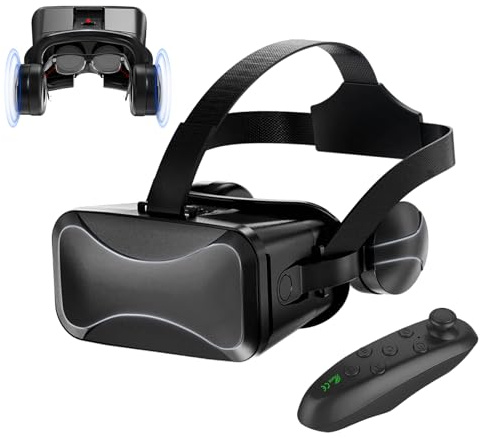 Auriculares de Realidad Virtual para Adultos, Auriculares 3D | Gafas para niños - Gafas de Realidad Virtual 3D para Juegos y de Cuidado de Ojos 3D para teléfonos Inteligentes