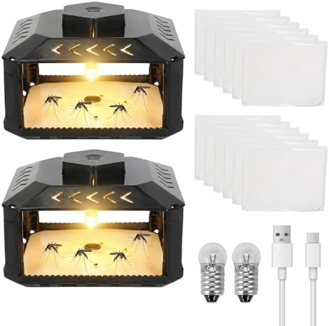 Trappola per pulci per appartamento, 2 pezzi, a LED, omnidirezionale, per soggiorno, camera da letto, cameretta dei bambini, cucina, pulci Laeuse