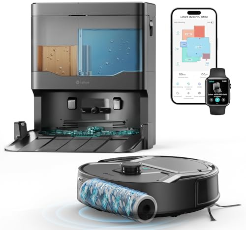 Lefant M210 Pro Omni Robot Aspirador y Fregasuelos Mascotas,20.000 Pa | Rodillo Autolimpiante,Lavado Continuo con Agua Limpia, Limpieza a Medida,Cero Enredos,Mapas Multinivel, 2.4G/5G WiFi