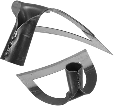 SUPVOX Azadas Huecas de Acero Inoxidable para Jardinería 2 Piezas (pequeña y Grande) Herramienta Manual para Deshierbe, Aflojar Tierra y Cultivo en Huertos Domésticos