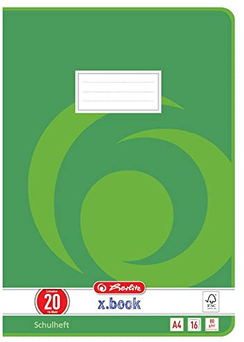 Herlitz 3322005 skolhäftning, DIN A4, UWS, linjär 27/linjerad