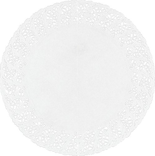 Duni Dessertteller, rund, weiß, klassisches Design, 6 Stück, ø 36 cm, Keramik, Handgemacht, Extra Large