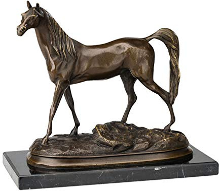 Bronzeskulptur Pferd Araber Bronze Bronzefigur Figur Skulptur Antik-Stil