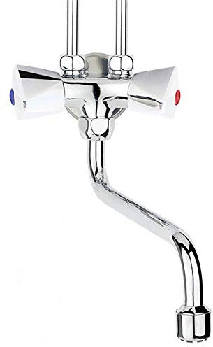 Tuganna Niederdruck-Armatur für 5 L und 10 L drucklose Obertischwarmwasserspeicher, 1/2 drehbare Ventiloberteile, Chrom