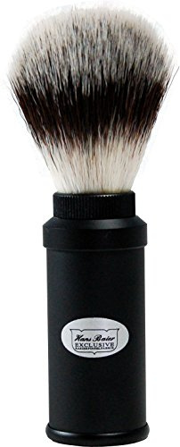 Hans Baier Exclusive Reiserasierpinsel - Travel Kit - Silberspitz Synthetik vegan