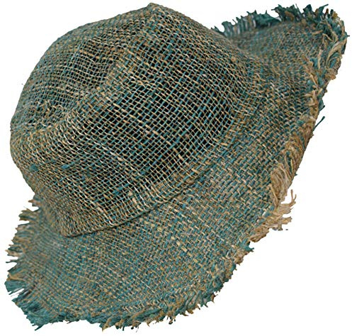 Gheri Hombre 100% Paja Natural de Cáñamo Sombrero de Playa Panamá de Verano con Borde Ancho para Vacaciones, A., Talla única