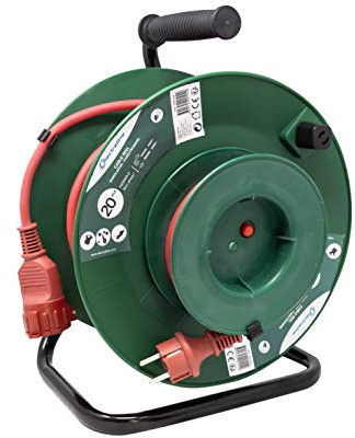 Electraline 200104 Prolunga da Giardino 20 Mt per Elettrodomestici da Giardinaggio con Protezione Sezione Cavo H05 RR-F 3G1,5mm, Verde