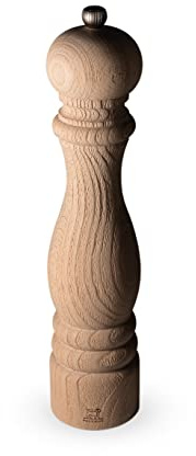 PEUGEOT - Pfeffermühle Paris Nature 30 cm - Klassische Mahlgradeinstellung - Aus recyceltem Holz mit PEFC-Siegel - Französisches Know-howreich - Naturfarben