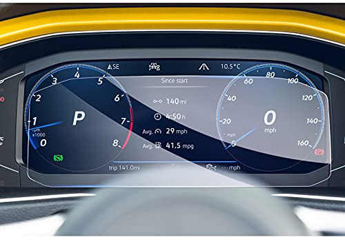 GAFAT Compatible avec Film de Protection d'Écran pour T-Roc 2019-2022 2023 10,25 Digital Cockpit Film de Verre Trempé, 9H Anti-Rayures [Ne pas pour 8 Pouces]