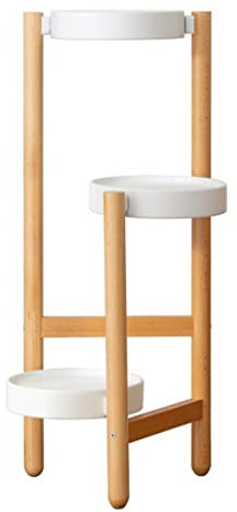 YNSHOP Mehrschichtiges Innenregal Kleiner Blumenständer Aus Holz Sukkulentenrahmen Wohnzimmerdekorationsregal Einfache Montage (Color : Wood Color, Size : 90cm)
