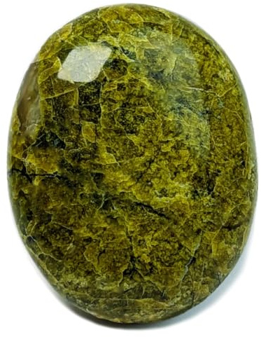 EUSICE - Ópalo Verde Piedra Natural de Madagascar, Piedra de Palma Protección y Creatividad, 100% Artesanal y Hecho a Mano, Cristal Ético para Litoterapia, Bienestar, Meditación y Yoga