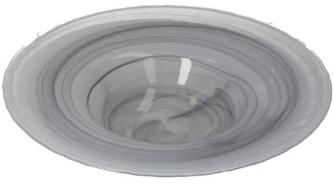 Keyhomestore- Set di 6 Piatti fondi in vetro, color Grigio, diametro 26 cm, ideali come piatti per portate di primi piatti di carne e pesce.