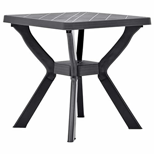 BULANED Bistrotisch, Stehtisch, Balkontisch, Partytisch, Biertisch, Beistelltisch, Bierkasten Tisch, Anthrazit 70x70x72 cm Kunststoff