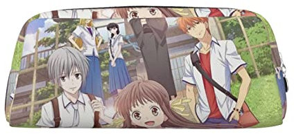 Anime Fruits Basket Zipper Pencil case Large-Capacity Stationery Bag Suitable for School Office Boys and Girls