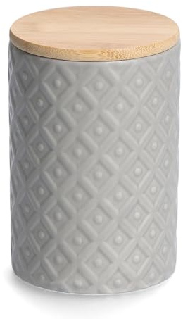 Zeller 19849 Vorratsdose m. Bambusdeckel, 720 ml, Keramik