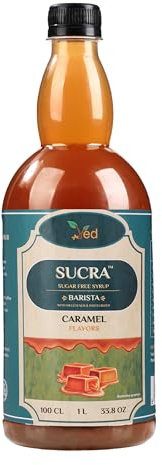 Sirope Premium 1L para Café y Cócteles, sin azúcar sabor, Vegano, Sin Gluten y Sin Grasa. (1L, Caramel)