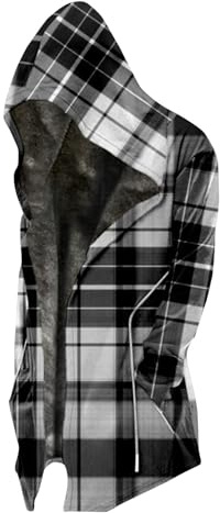 Manteau Long Homme Hiver Veste Doublure Polaire Veste A Carreaux Homme Cardigan Homme Capuche Veste Homme Chic Veste Longue Homme Parka Blousons Homme Hiver Blouson Coupe Vent Homme Avec Poche