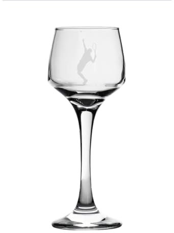 Tennis Engraved Sherry Glass, Sport Gift for Men