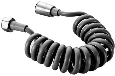 1/2 Inch Interface Spring Flexible Shower Hose, 304 Stainless Steel Interface Nut, 2m PU Telescopic Shower Hose for Water Plumbing Toilet Bidet Sprayer Gun Bathroom