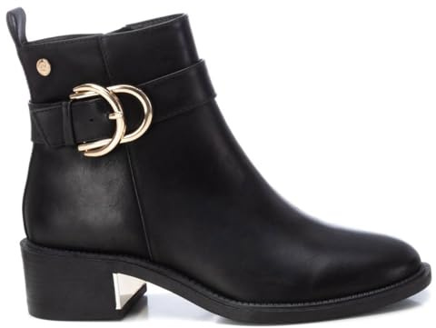 XTI - Botín Mujer Negro - Calzado Cómodo y Versátil - Moda casual - Modelo 14310301 (Talla 38)