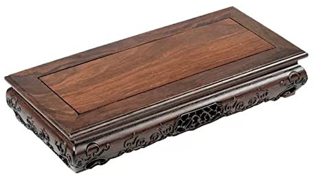Dekorativer Holzständer Zum Ausstellen, 6,9 Cm Hoch, Rechteckiger Teekannensockel Im Orientalischen Stil, Retro-Bonsai-Sockel, Fischglas-Porzellan-Buddha-Statuenständer (Farbe: L X B X H, Größe: 39 X