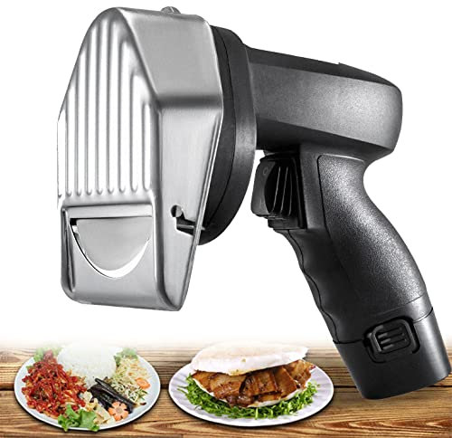 MLUENF Electric Gyro,Commercial Gyro Knife, Adjustable Thickness 0-8 mm, Stainless Steel High-Speed Cutter Blade Anti-Slip Handle, for Cutting Turkish Kebab Lamb Turkey,Corded
