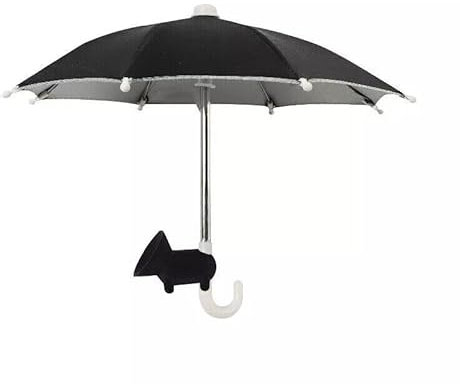 madeokoltd Mini Sun Shade Mobile Phone Holder Sun Umbrella, Suction Cup, Portable, Black, 1pc