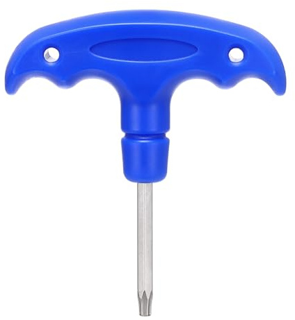 sourcing map Golf Spike Wrench Tool T15 Golf Torque Wrench Stainless Steel Golf Head Adjustment Tool Golf Driver Torque Tool with Plastic Handle for Golf Club Driver Shaft Adapter, Blue