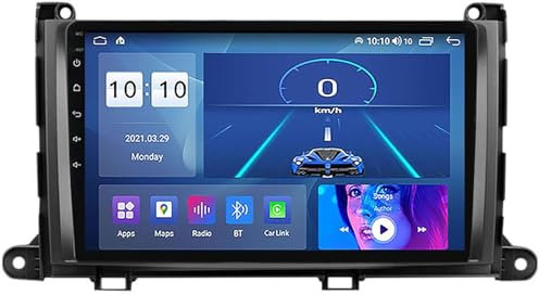 Generico Android 12.0 Touchscreen Autoradio Doppio DIN per S-Ienna 2009-2014 Navigazione GPS Satellitare 9'' Touchscreen Lettore Dvd Multimediale Ricevitore FM BT con 4G 5G WiFi SWC DSP Carplay M400S