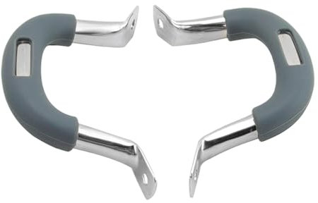 Mango de repuesto para ollas, asas antiquemaduras, mango de metal recubierto de silicona, 2 asas laterales de acero inoxidable, asas de doble agujero para ollas y vaporizadores
