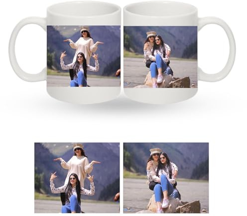 PrintWink Personalised Photo Mug | Custom Coffee Cup | 11 Oz Cup with Photo Collage | Personalised Gifts for Best Friend, Women, Dad Birthday, Wedding and Anniversary | 2 Photos