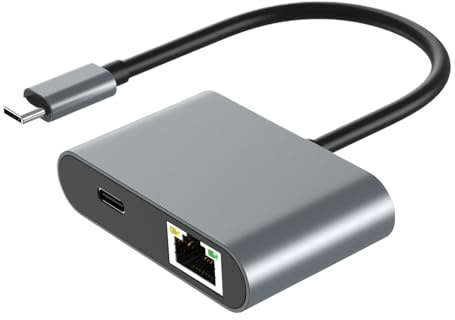 Genérico Adaptador USB Ethernet | Adaptador De USB A Ethernet Gigabit,Suministros De Red para Servidores, Trabajo Remoto, Monitores Y Centros Multimedia