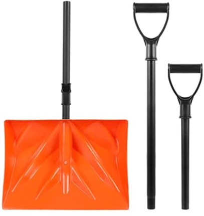 Pala da neve leggera 2 in 1 portatile con manico regolabile rimozione facile montaggio per vialetto portico invernale portatile pala da neve bagnata per vialetto