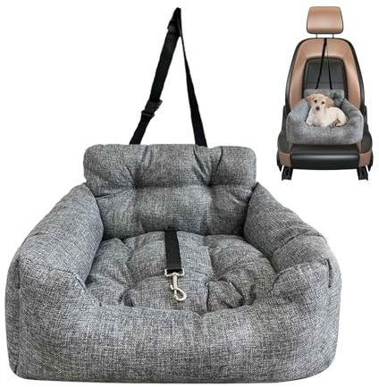 Ahuuen Hundebett für Auto, wasserdicht, verstellbare Kissen mit Sicherheitsgurt, Auto-Hundesitz, für Reisen, Kofferraum, Sommer, Innenfahrzeuge, SUV, Welpen,
