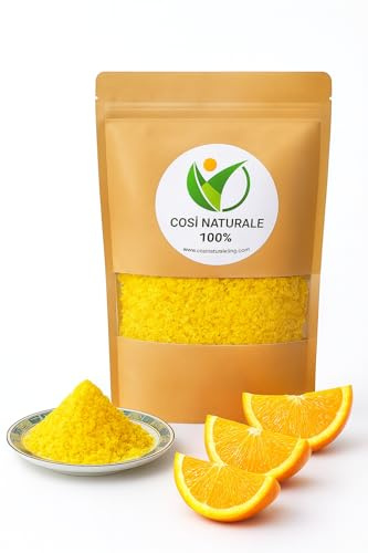 COSI NATURALE 100% Polvere di arancia Naturale Disidratata per Dolci Bevande Infusi e Aromatizzazioni ideale per insaporire acqua e preparazioni gourmet senza zuccheri aggiunti (100g)