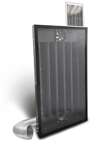 BioGreen Solar-Gewächshausheizung SolAirSave, Solarheizung für Hühnerstall, Gewächshaus & Bauwagen, ohne Strom, Frischluft-Wärme, Wartungsfrei, 4,8 Watt, kein Hitzestau oder Feuchtigkeitsprobleme