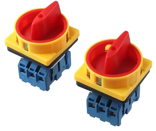 Interruptor de conmutación de leva rotativa de 25 A/32 A, 3 polos, 2 posiciones, interruptor de circuito de carga, interruptor de encendido y apagado de leva rotativa(32A)