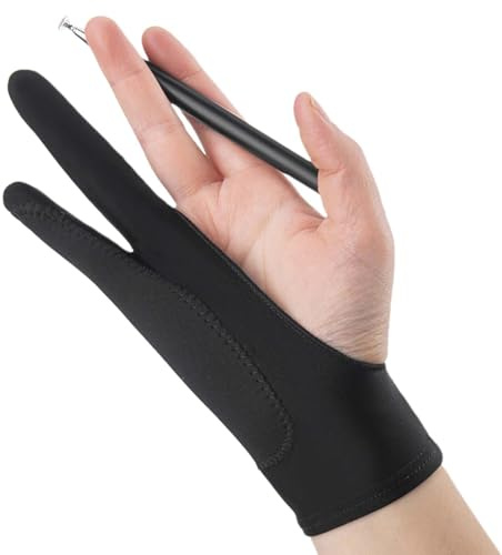 Skeleton Glove – Stretch Breathable Fabric | Anti-Touch Glove For Graphics Tablet And Flatbed Drawing | Sketching Gloves For Digital Artists Illustrators Designers