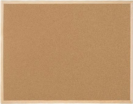 Pinnwand aus Kork ca. 80 x 120 cm | mit Holzrahmen, MDF Rückwand