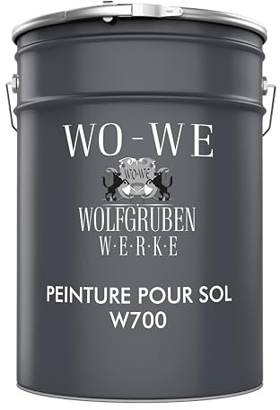 WO-WE Betonfarbe Bodenfarbe Bodenbeschichtung W700 Braun RAL8017 10L | Ergiebig: ca. 35 m² bei 2 Anstrichen, 1K - Kein Anmischen, Abriebfest, Geruchsarm, Kellerfarbe, Fußbodenfarbe für Werkstatt