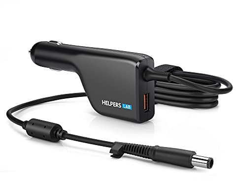 HELPERS LAB 19,5V Laptop Ladegerät mit USB QC3.0 für Dell Alienware Chromebook lnspiron Latitude XPS Notebook Power Supply Notebook Power Supply 19,5V 4,62A 3,34A 65W Adapter Netzteil Ladekabel
