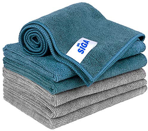 MR.SIGA Microfiber Cleaning Cloth, Pack of 6, Size: 13.8 x 15.7