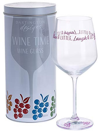 Dartington Crystal GP3399/6 Time Wine a Little, Laugh a Lot, 233 mm (H) 59 CL