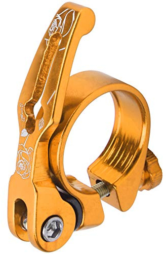 Bike Seat Clamp 31.8mm, Quick Release Seatpost Collar Seatpost Clamp for Mountain Bike Road Bike (Orange)